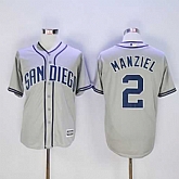 San Diego Padres #2 Johnny Manziel Gray New Cool Base Stitched MLB Jersey,baseball caps,new era cap wholesale,wholesale hats